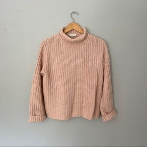 Soft pink Vince mock turtle neck sweater - size XS